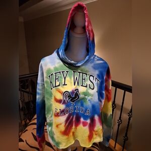 NEW TIE Dye Key West Florida Hoodie cotton